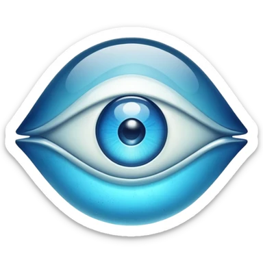 antique blinking watching eye sticker