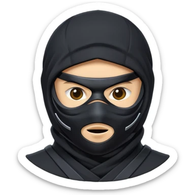 Limbless Ninja ball sphere masked sticker