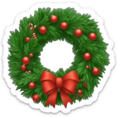 Christmas wreath. sticker