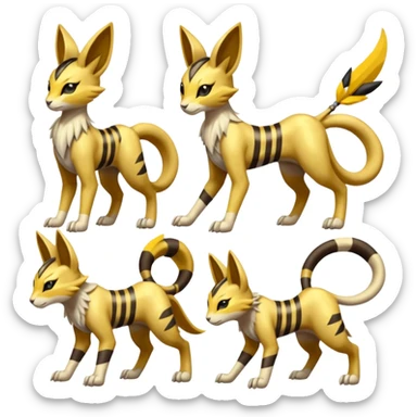 Meloetta-Bastet-Renamon-Beedrill-Manectric-Palkia-Cresselia-fusion sticker