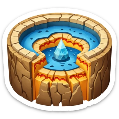 Earth's crust, mantle, and core sticker