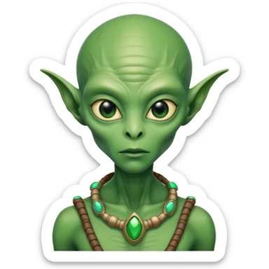 alien living in desert, accessories, just face  sticker