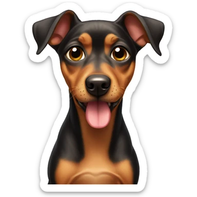 Zverg pinscher is crying sticker