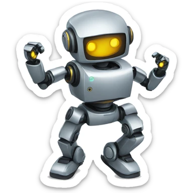 robot dancing sticker