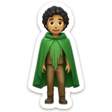 Encanto bruno creepy man wore green poncho sticker