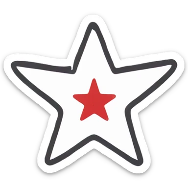 A flag emoji of a horizontal tricolor of black, white, and purple. In the center of the flag is a red five-pointed star sticker
