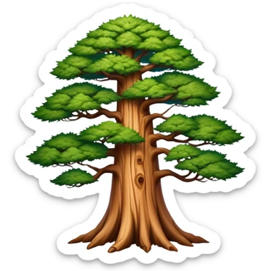 Cinematic Realistic depiction of a majestic Lebanese cedar tree, rendered with intricately detailed bark and lush, vibrant foliage, set against a softly lit, ethereal backdrop that emphasizes its national symbolism sticker