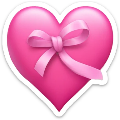 Pinkes Herz mit einer Schleife  sticker