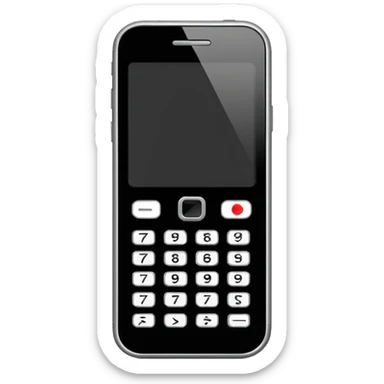 telefóno movil viejo sin emoji simple minimalista no tan viejo y sin color mas simple sticker