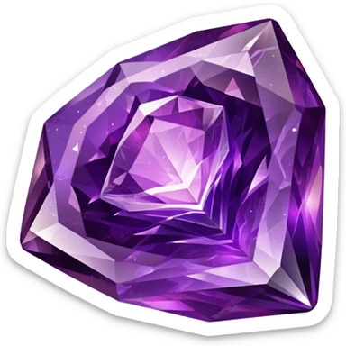 Complex Amethyst-rubby Nebula Galaxy Crystal sticker