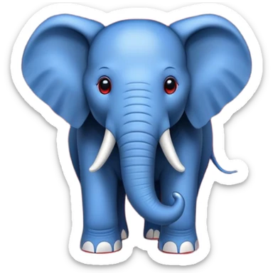 Republican Party elephant but in a Game Of Thrones Intro Sigil Form - in a square picture frame in Republican Party colors sticker