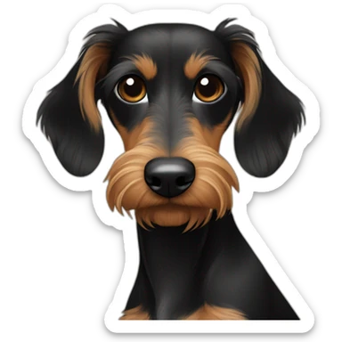 Terrier-dachshund-wire-hair-black-tan sticker