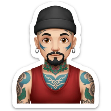 tattooed folk tattoo artist eccentric sticker