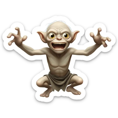Gollum victory dance sticker