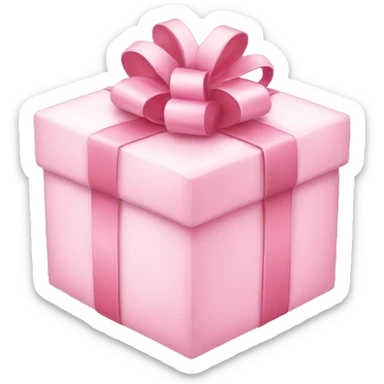 light pink present sticker