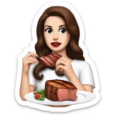 Lana del Rey eating a steak  sticker