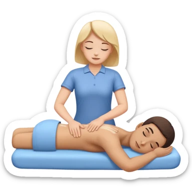 Masaje en la espalda  sticker