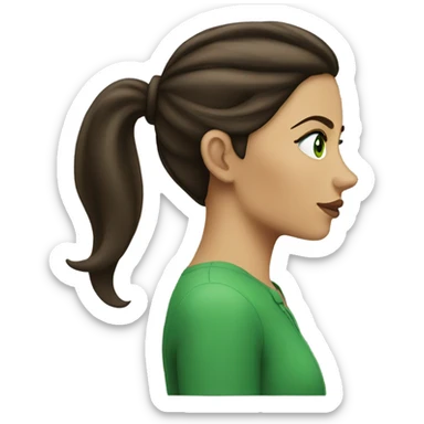 Brunette Model Green eyes Profile Picture  sticker