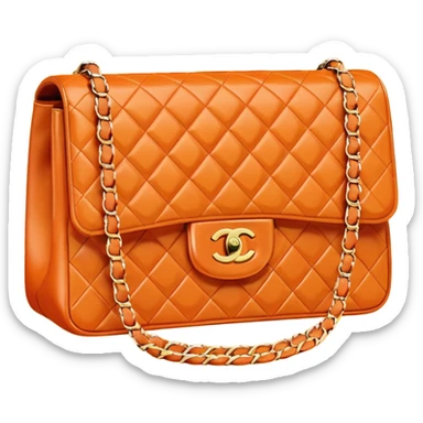 chanel bag orange color sticker