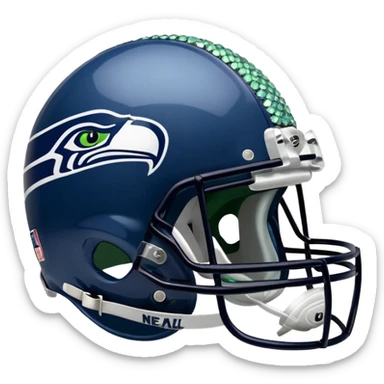NFL Seahawks helmut with diamond bling  sticker