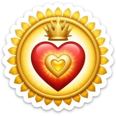 divine heart sticker