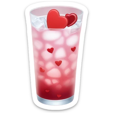 valentines themed iced americao sticker