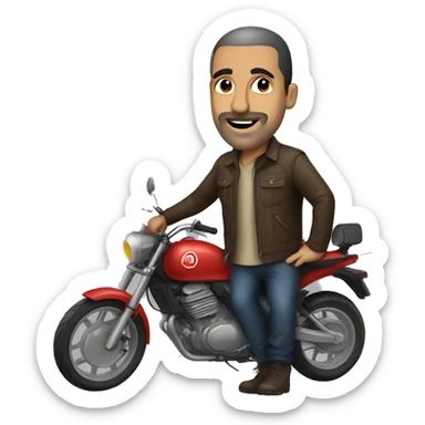 moto with armenian man sticker