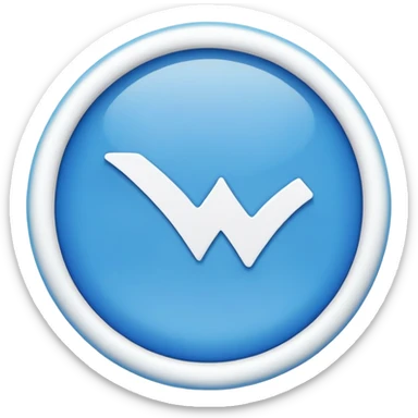 Círculo azul con ✔️ en medio sticker