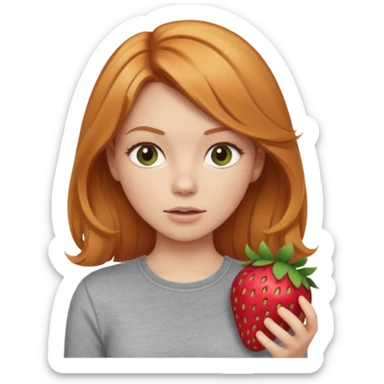 Strawberry blonde girl with a blow out  sticker