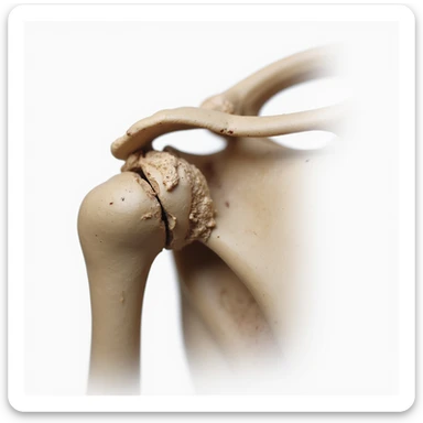 detailed anatomical scapula, isolated on white background, realistic style, lateral view sticker