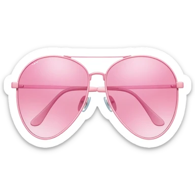 teardrop shaped pink frameless sunglasses, Y2K aesthetic, early 2000s style sticker