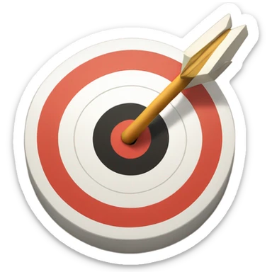arrow in bullseye target sticker