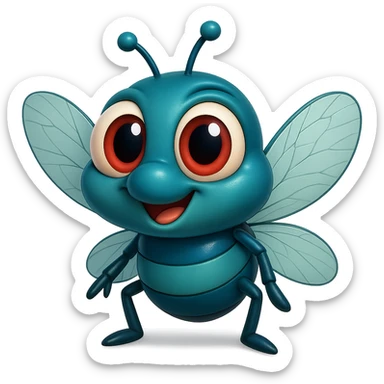 can you mix these two images, make it 3d cartoony and cute. trasparent background sticker