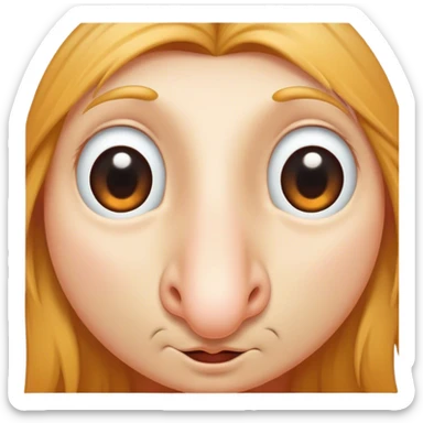 just a large nose with hair poking out the nostrils  sticker