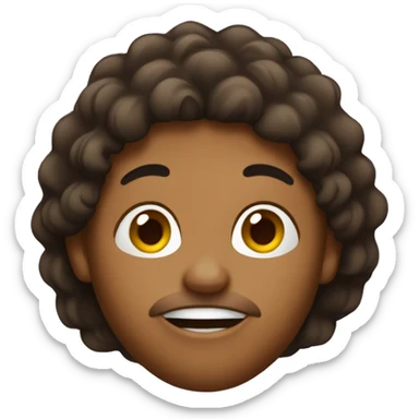 Brown person singing without nose sticker