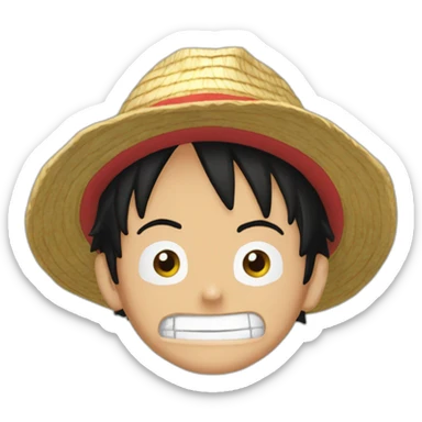 Luffy qui ne sais pas sticker