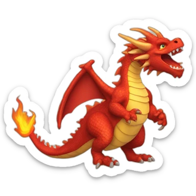 dragon-eevie-rouge-très-grand-flamme-queue sticker