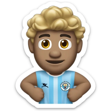 mario in manchester city jersey sticker