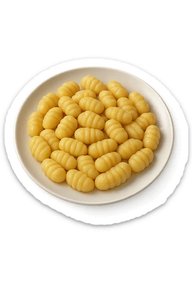 Gnocchi cucinati in un piatto sticker