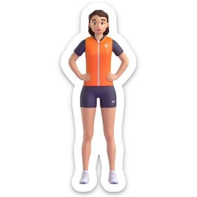 female athlete in sports kit standing sticker
