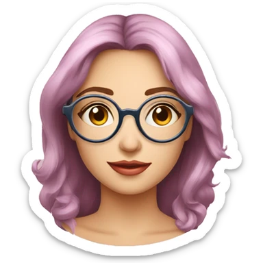 lunette ronde et petite pour vielle dame sticker