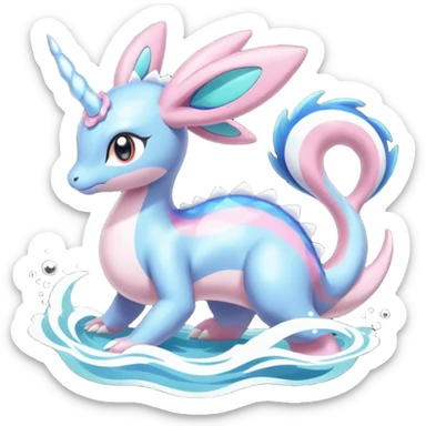 Lapras-Meloetta-Sylveon-Dialga-Suicune-fusion sticker