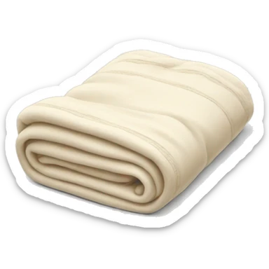 Cream colored blanket folded sticker