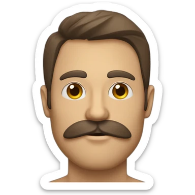 dent de devant casse en triangle sur un homme brun barbus  sticker