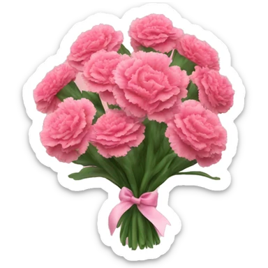 Carnations bouquet ￼ sticker