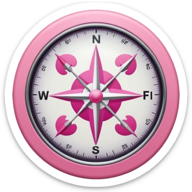 mix light pink dark pink and white girly internet wifi compass sticker