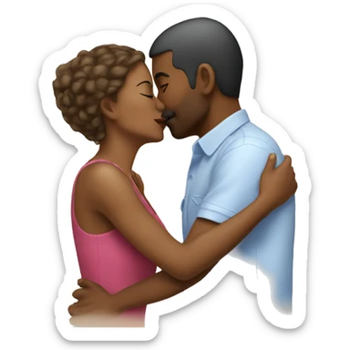 Man kiss women  sticker