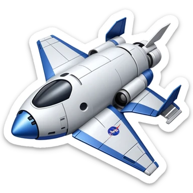 a spaceship like a cst-100 from nasa sticker