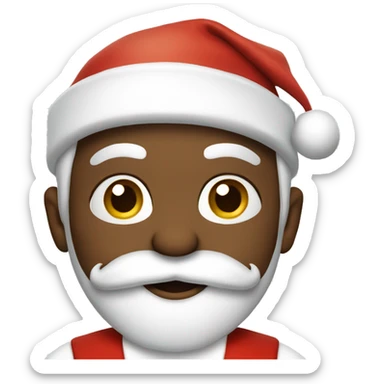 santa claus dressed in white  sticker