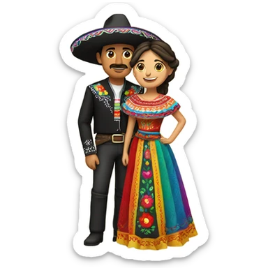 Mexican couple  sticker